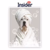 Bubble Bath Canine Art, Bubble Dog Portrait Art, Custom Bath Dog Artwork, Cozy Bath Painting, Bath Pup from Image