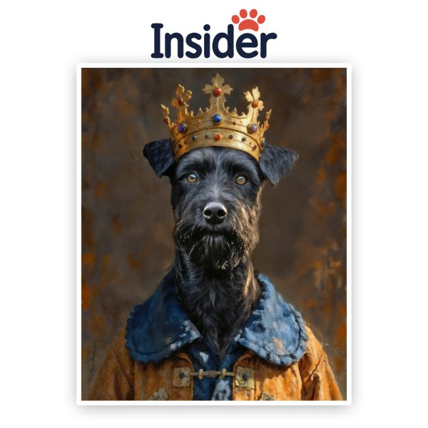 Custom Dog Photo Painting, Regal Canine Digital Art, Grand Puppy Photo Canvas, Creative Dog Mom Gift, Aristocratic Pet Portrait from Photo
