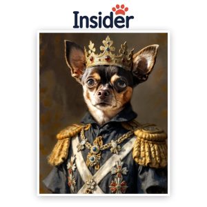 Custom Dog Watercolor Art, Stately Canine Photo Canvas, Grand Puppy Wall Art, Creative Dog Lover Gift, Royal Pet Photo Print