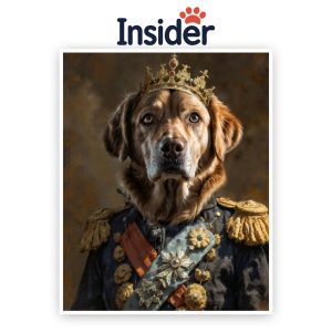 Personalized Dog Photo Art, Stately Canine Wall Decor, Custom Puppy Painting, Royal Dog Lover Gift, Creative Pet Illustration