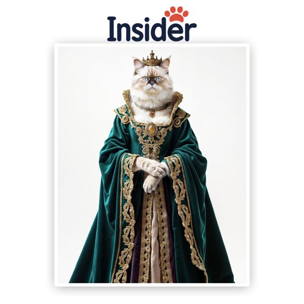 Custom Renaissance Cat, Elegant Kitty Photo Art, Royal Feline Photo Print, Personalized Cat Lover Gift, Majestic Pet Canvas