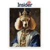 Custom Royal Dog Portrait, Queen Dog Drawing, Regal Art from Photo, Trendy Pet Gift, Personalized Dog Photo Canvas