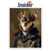 Custom Watercolor Dog Using Pet Photo, Personalized Collage Canvas, Royal Portrait, Creative Dog Cartoon, King Dog Art from Photo