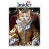 Queen Cat Photo Art, Custom Feline Watercolor, Regal Kitty Memorial Gift, Elegant Cat Lover Canvas, Exquisite Pet Illustration