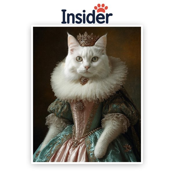Custom Renaissance Cat Art, Elegant Kitty Illustration, Royal Feline Photo Gift, Personalized Cat Wall Decor, Majestic Pet Painting