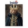 Custom Royal Cat Portrait, Grand Design for Feline, Personalized Gift for Him, Royal King Cat, Cool Drawing for Pet Lover