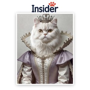 Majestic Cat Digital Art, Royal Feline Photo Canvas, Custom Kitty Wall Art, Memorial Pet Lover Print, Personalized Cat Painting