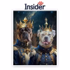 PairedPetWallArtD32 Noble Dogs from Photo