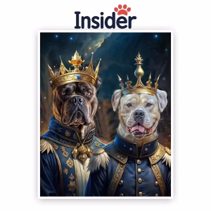 PairedPetWallArtD32 Noble Dogs from Photo