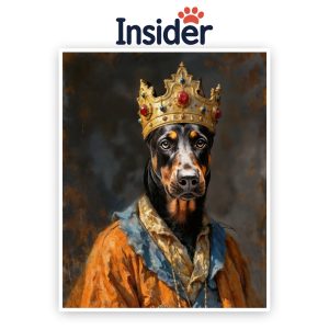 Custom Regal Dog Art, Renaissance Puppy Portrait, Grand Canine Photo Gift, Personalized Pet Wall Art, Funny Dog Lover Print
