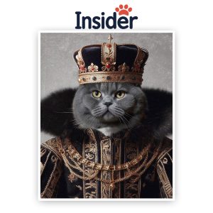 Personalized Queen Cat, Custom King Pet, Memorial Gift from Photo, Customized Digital Gift, Custom Pet Portrait