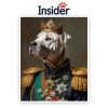 Personalized Royal Dog, Stately Puppy Photo Art, Custom Canine Memorial, Elegant Dog Lover Canvas, Cool Pet Photo Print