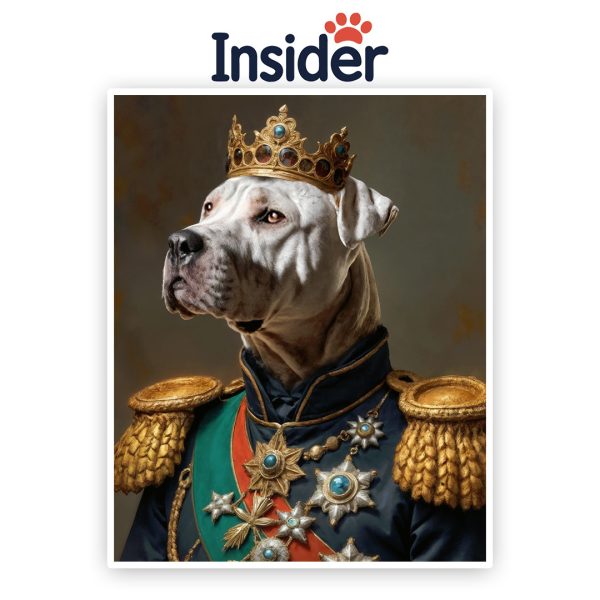 Personalized Royal Dog, Stately Puppy Photo Art, Custom Canine Memorial, Elegant Dog Lover Canvas, Cool Pet Photo Print