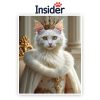 Queen Cat Digital Download, Custom Feline from Photo, Regal Kitty Wall Art, Memorial Pet Lover Gift, Elegant Cat Painting