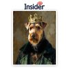 Regal Portrait for Dog, Grand Canvas from Canine, Modern Style Digital Download, Gift for Her, Home Decor for Dog Moms