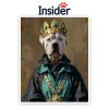 Custom Noble Dog Canvas, Custom Pet Photo Collage, Regal Puppy Splendor, Unique Gift for Her, Personalized Dog Art Print