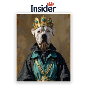 Custom Noble Dog Canvas, Custom Pet Photo Collage, Regal Puppy Splendor, Unique Gift for Her, Personalized Dog Art Print