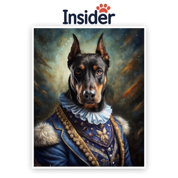 Majestic royal Dog, Renaissance Dog Portrait from Photo, Royal Dog Painting, Pet Loss Gift, Custom Pet Portrait From Photo