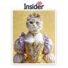 Personalized Cat Watercolor, Queen Kitty Illustration, Custom Pet Photo Canvas, Royal Cat Memorial Gift, Cool Feline Art Print