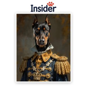 Royal Dog Painting, Custom Canine Photo Art, Grand Puppy Memorial Canvas, Funny Dog Lover Gift, Aristocratic Pet Print