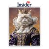 Majestic Cat Photo Art, Royal Feline Illustration, Custom Kitty Photo Gift, Elegant Pet Memorial Canvas, Personalized Cat Print