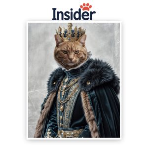 Custom Renaissance Cat Portrait, Memorial Gift for Cat Dad, Queen Cat Photo, Royal Kitty Canvas, Regal Pet Painting