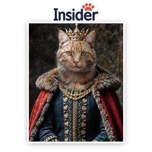 Renaissance Style Cat Painting from Photo, Queen Pet Photo, Splendid Canvas from Kitty, Best Gift for Cat Mom, Custom Regal Pet Portrait